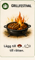 Händelsekort med grillfestival